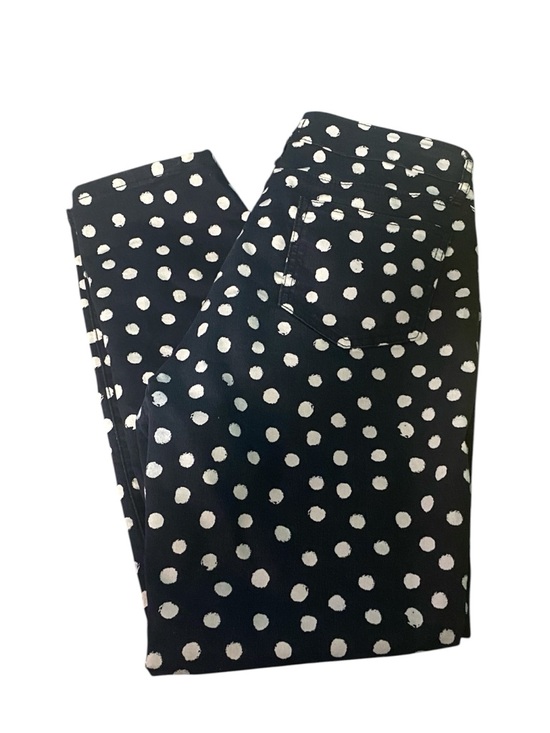 crown & ivy Pants - crown & ivy Black Pants with White Polka Dots